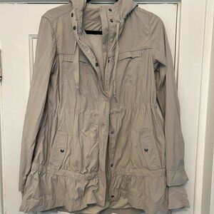 lululemon tan trench coat - hooded - size 6